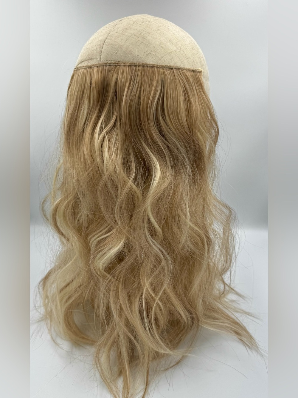 Blonde Wavy Half Wig Clip-In Extension OS
